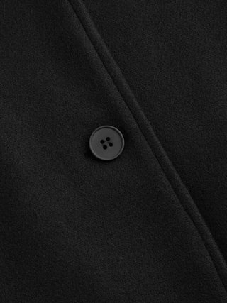 Wool-look High Neck Double Breasted Oversized Jacket