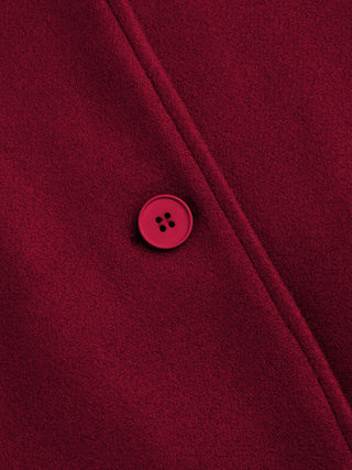 Wool-look High Neck Double Breasted Oversized Jacket
