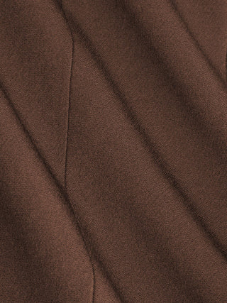 Notched Collar Bell Sleeve Button Blazer