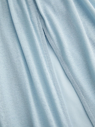 Textured Halter Neckline Ruched Split A-line Maxi Dress With Scarf