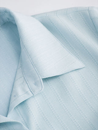 Polo Collar Texture Button Up Shirt