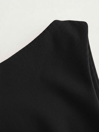 Boat Neck Solid Maxi Dress