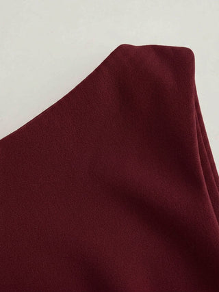 Boat Neck Solid Maxi Dress