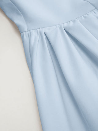 Boat Neck Backless Flared Maxi Dress