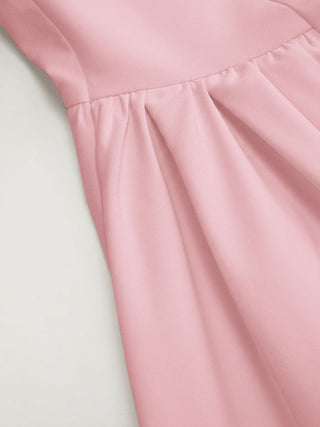 Boat Neck Backless Flared Maxi Dress