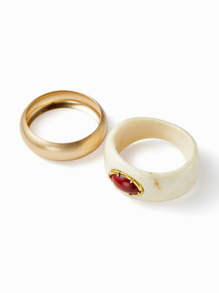 2PCS RESIN BANGLE BRACELET SET