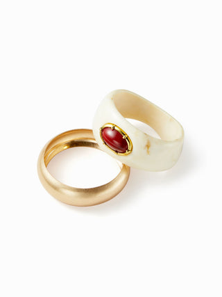 2PCS RESIN BANGLE BRACELET SET