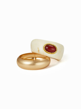 2PCS RESIN BANGLE BRACELET SET