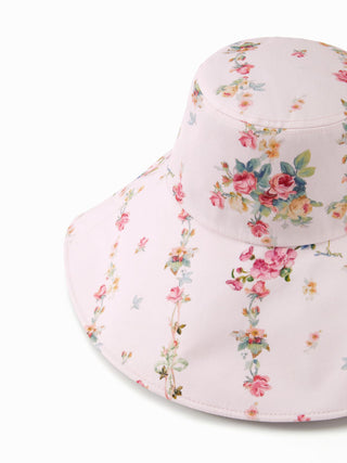 FLORAL LACE-UP BUCKET HAT