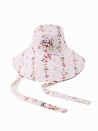 FLORAL LACE-UP BUCKET HAT