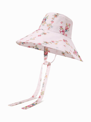 FLORAL LACE-UP BUCKET HAT