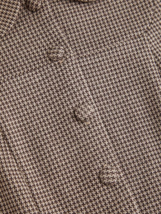 Polka Dot Peter Pan Collar Puff Sleeve Cropped Top