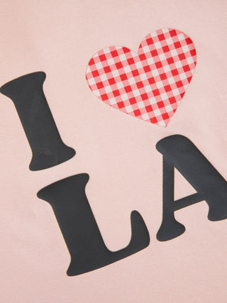 I LOVE LA Graphic Cotton-blend Crop Tee