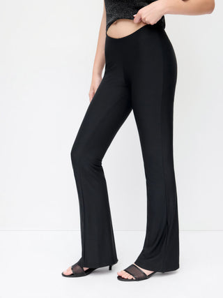 Low Rise Slim Flared Trousers