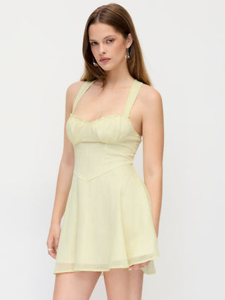 Shimmer Chiffon Sweetheart A-line Mini Dress
