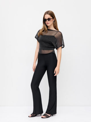 Low Rise Slim Flared Trousers