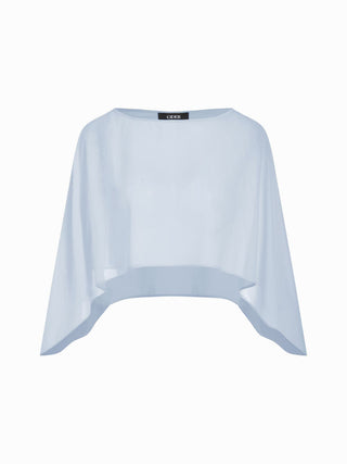 Ruched Cami Top & Chiffon Boat Neck Cape