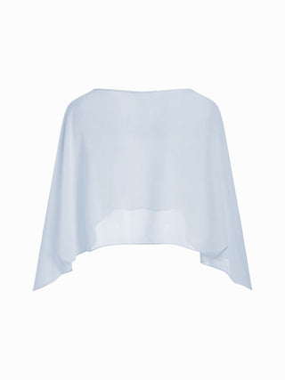 Ruched Cami Top & Chiffon Boat Neck Cape