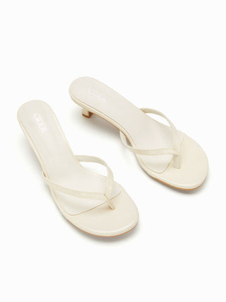 FLIP-FLOP KITTEN HEELED SANDALS