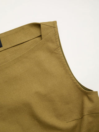 Linen-blend Boat Neck Knotted Top & Mid Rise Capri Straight Leg Trousers Set