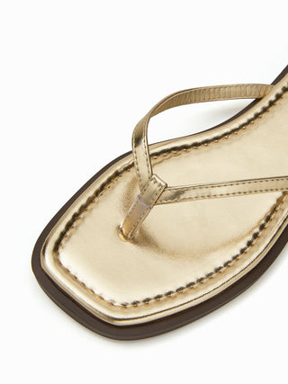 SQUARE TOE FLIP-FLOP SLIPPERS