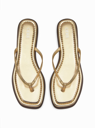 SQUARE TOE FLIP-FLOP SLIPPERS