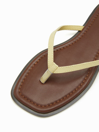 SQUARE TOE FLIP-FLOP SLIPPERS