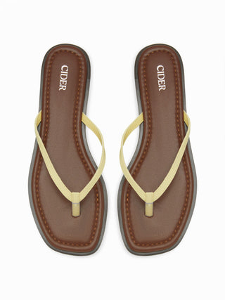 SQUARE TOE FLIP-FLOP SLIPPERS