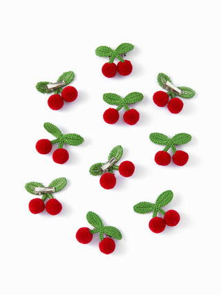 10PCS CHERRY HAIR CLIP SET
