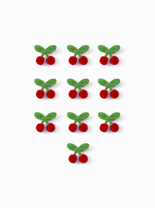 10PCS CHERRY HAIR CLIP SET