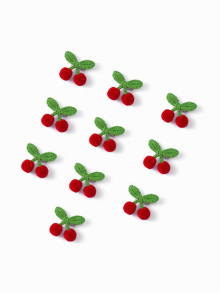 10PCS CHERRY HAIR CLIP SET