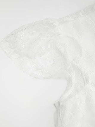 Lace Round Neckline A-line Mini Dress