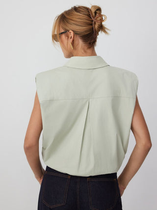 Cotton Short Sleeve Bolero Crop Shirt