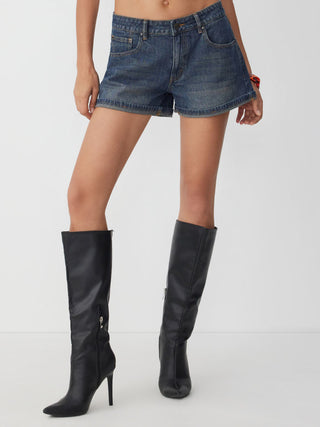 Denim Low Rise  Shorts