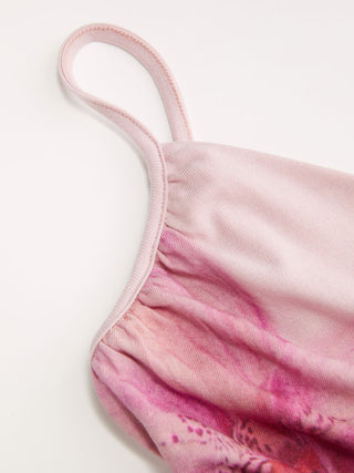 Floral V-neck Ruched Wrap Cami Top
