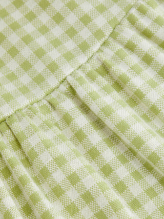 Gingham Polo Neck A-line Mini Dress