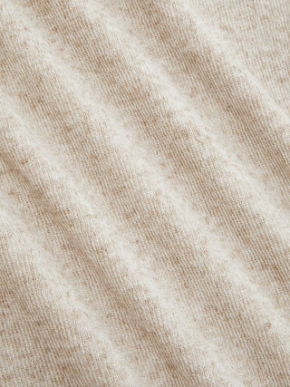 Knit Linen-blend Ruffle Sleeve Lettuce Trim Oversized Top