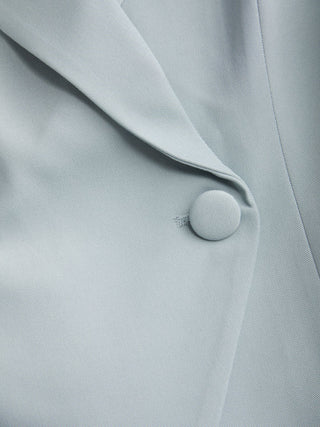 Woven Collar V-neck Knotted Blazer Vest For Daily Casual Work