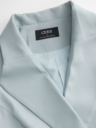 Woven Collar V-neck Knotted Blazer Vest For Daily Casual Work