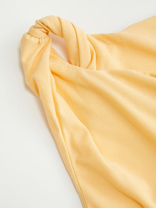 Jersey Boat Neck Asymmetrical Hem Ruched Tank Top For Daily Casual Work