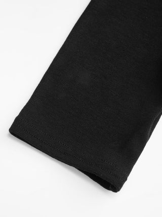 V-neck Mid-length Sleeve Ruched Split Hem Top
