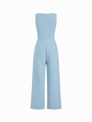 Tweed Boat Neck Jumpsuit
