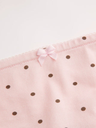 Cotton Pointelle Ditsy Floral Ruched Bowknot Crop Bandeau Top