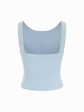 Ruched Backless Crop Tank Top