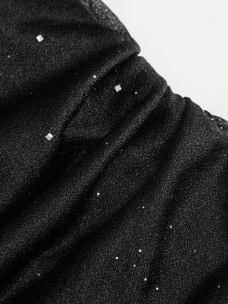 Textured Halter Neckline Cut Out Metal Detail A-line Mini Dress