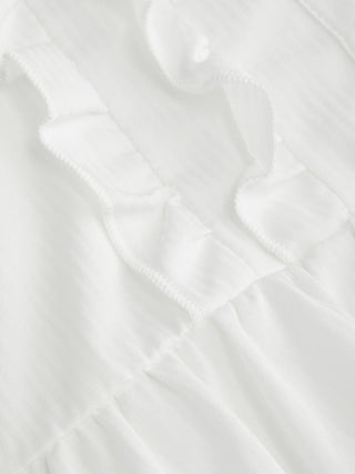 Peter Pan Collar Ruffle Button-Up Mini Dress