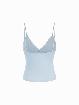 V-Neck Lace Trim Cami Top