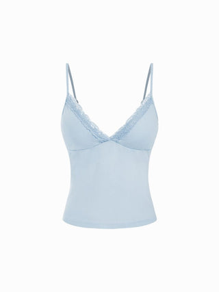V-Neck Lace Trim Cami Top