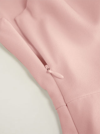 Boat Neck Pleated A-line Mini Dress