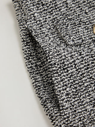 Cotton-blend Textured Mid Rise Wide Leg Trousers With Metal Detail